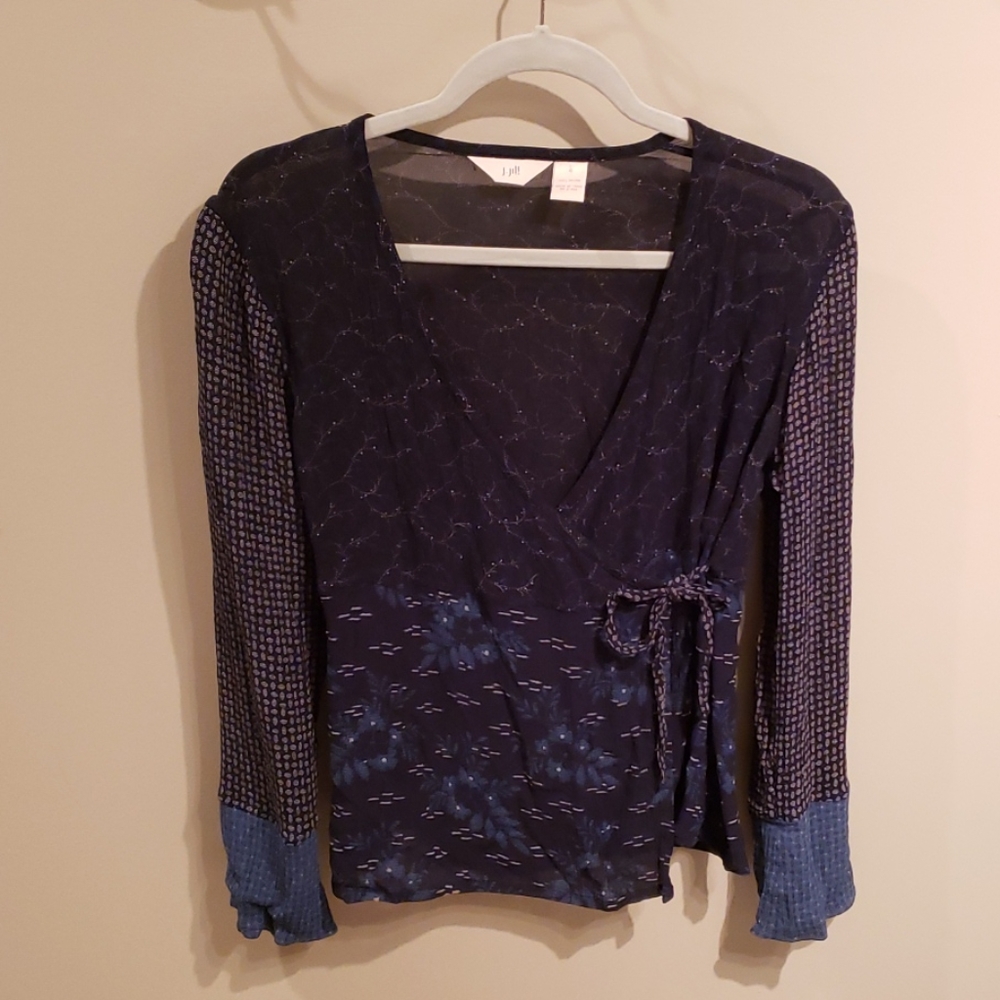 J.Jill wrap blouse top